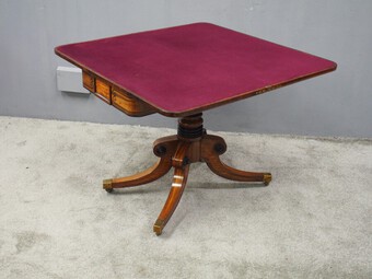 Antique Regency Mahogany and Rosewood Games Table