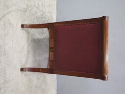 Antique Regency Style Mahogany and Leather Library Chair