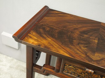 Antique Chinoiserie Mahogany Side Table by Whytock and Reid