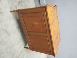 Antique Sheraton Revival Painted Satinwood Cabinet