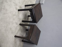 Antique Pair of Qing Dynasty Stained Rosewood Stands
