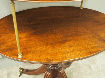 Antique George IV Mahogany Oval Dumbwaiter