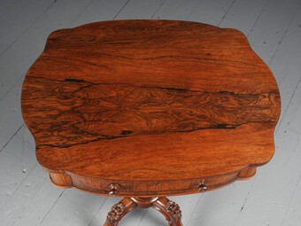 Antique Victorian Rosewood Work Table / Occasional Table