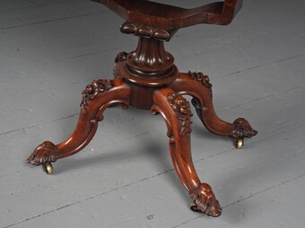 Antique Victorian Rosewood Work Table / Occasional Table