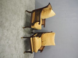 Antique Pair of Regency Style Mahogany Bergere Armchairs