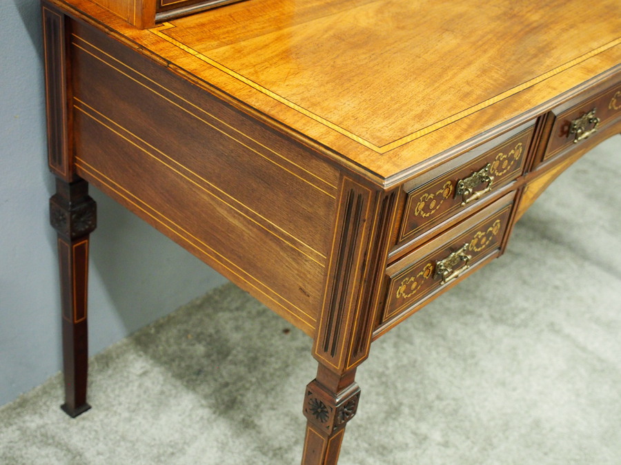 Antique Sheraton Style Inlaid Mahogany Desk