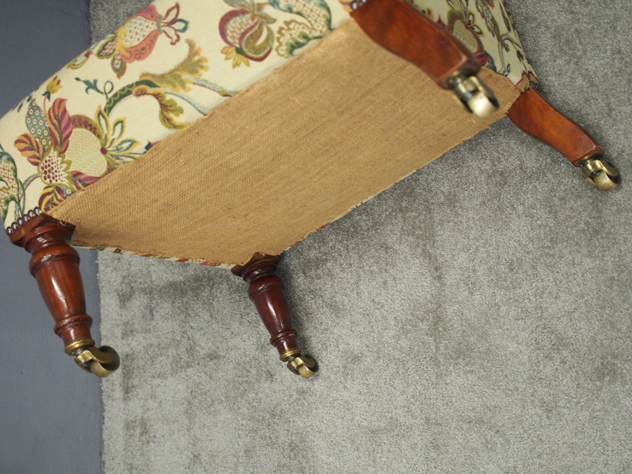 Antique Victorian Mahogany Slipper Chair