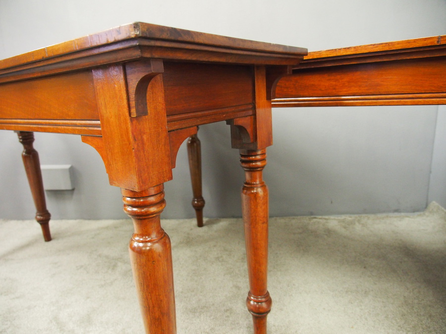 Antique Pair of Large Victorian Mahogany Side Tables