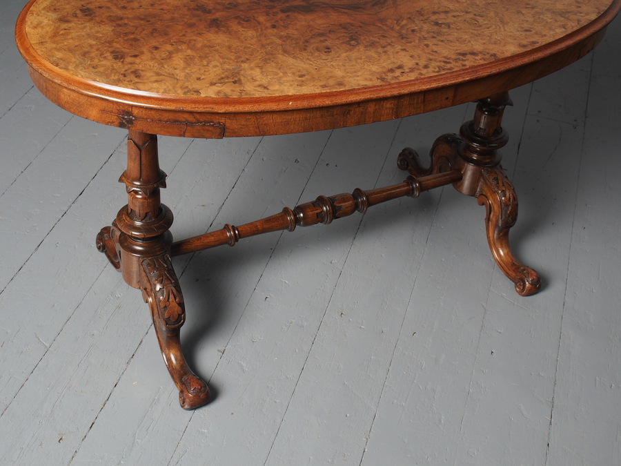 Antique Victorian Burr Walnut Coffee Table