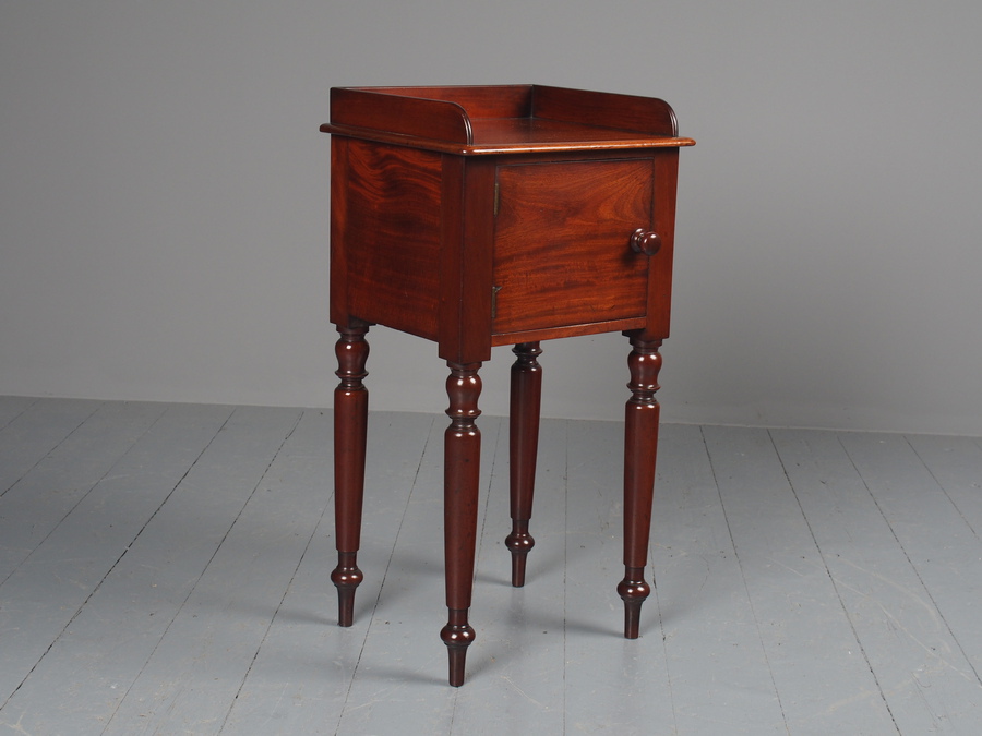 Antique Early Victorian Mahogany Bedside Cabinet