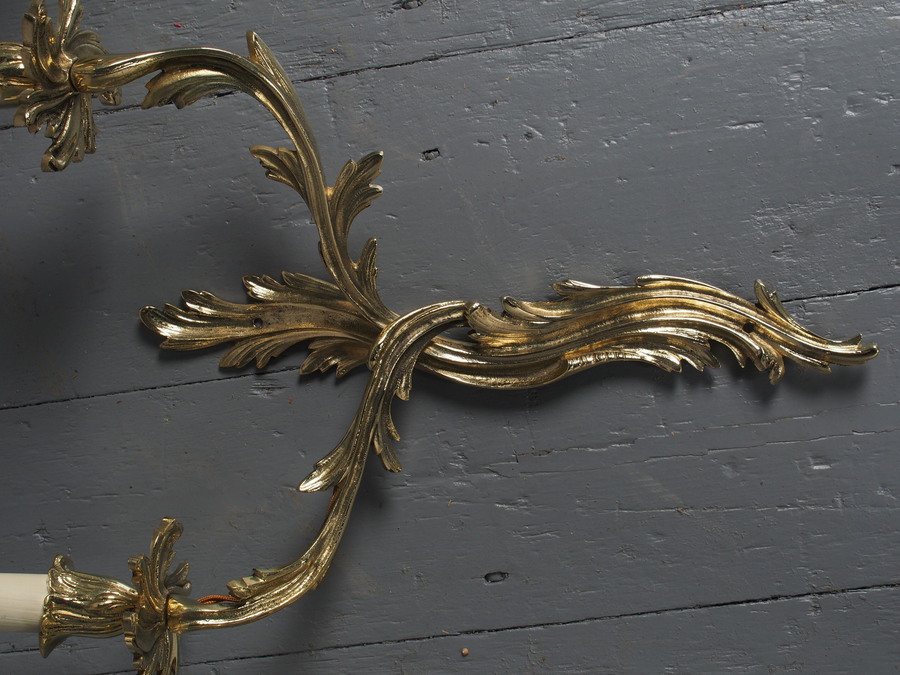 Antique Antique Set of 4 Cast Brass Wall Sconces