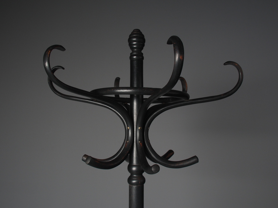 Antique Victorian Ebonised Bentwood Hall Stand 