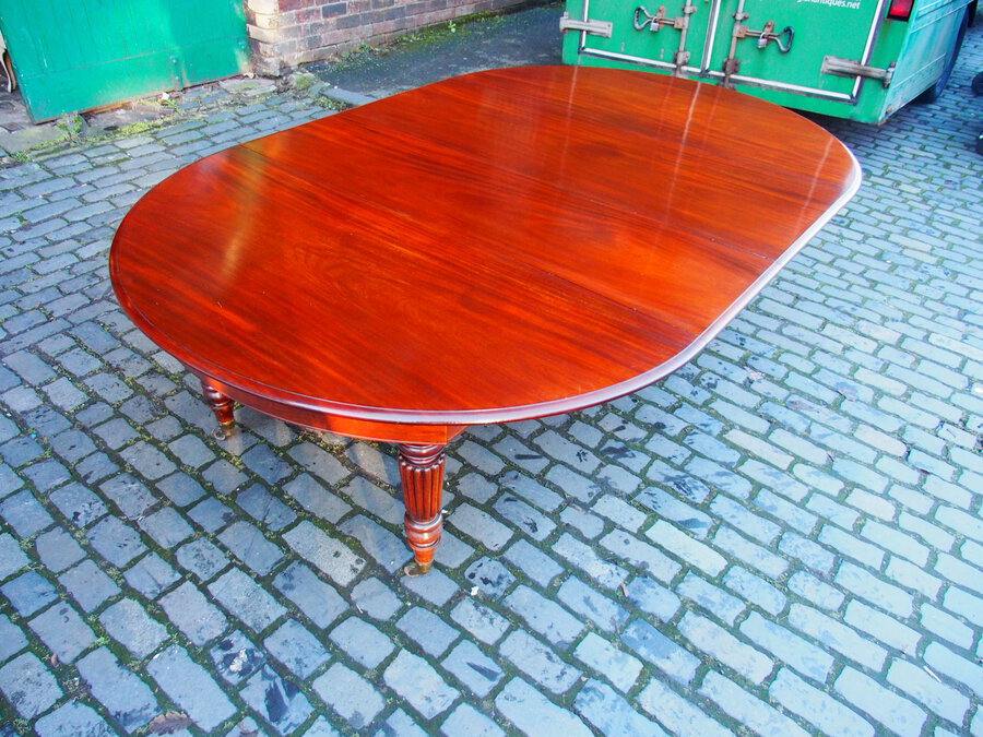 Antique Large George IV Mahogany Dining Table by M. Willson, London
