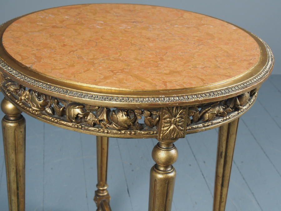 Antique Antique Style Giltwood Occasional Table