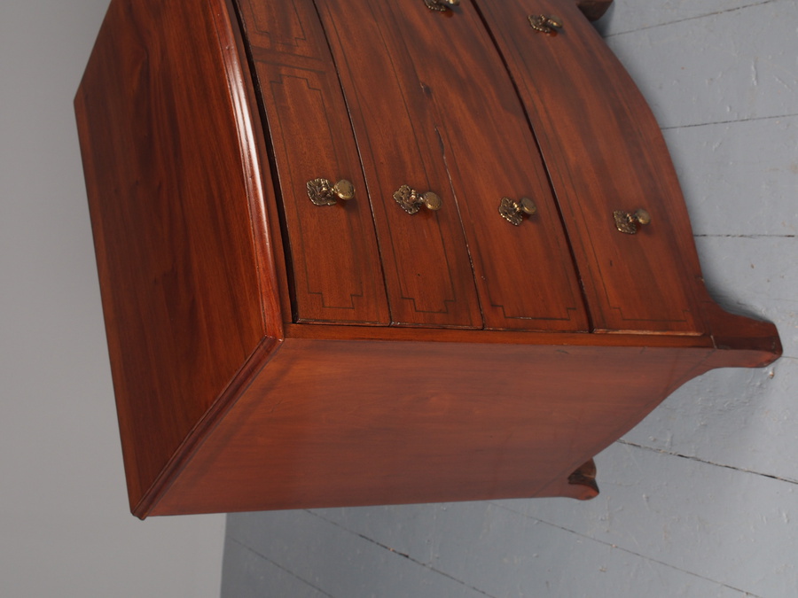 Antique Edwardian Bow Front Mahogany Chest of Drawers