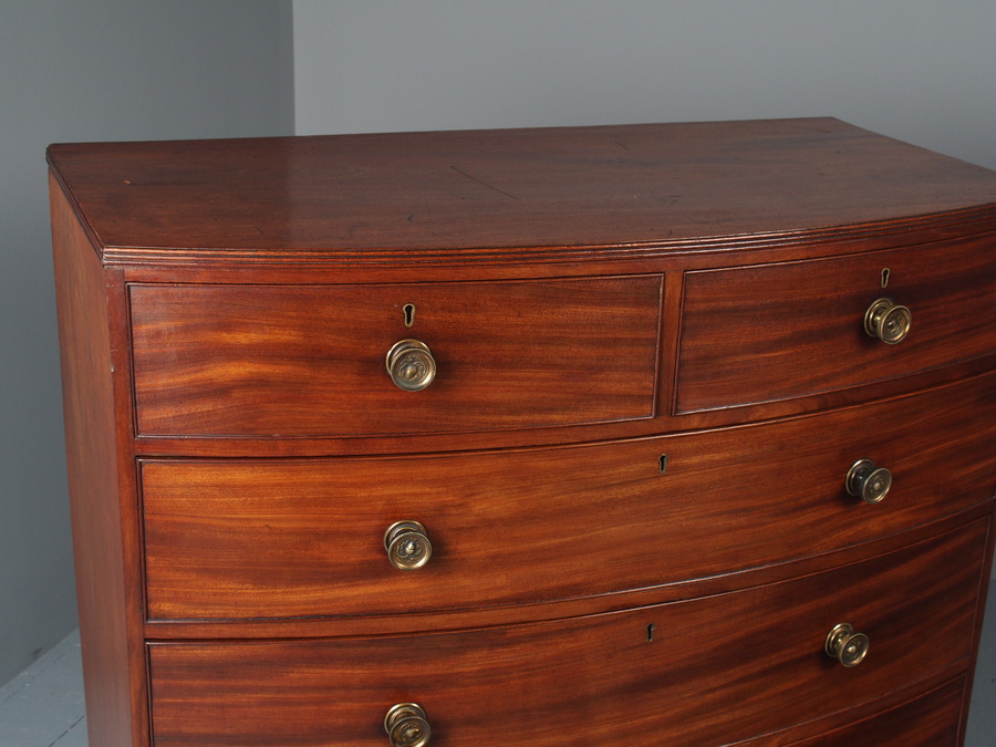 Antique Antique Regency Mahogany Bowfront Chest of Drawers