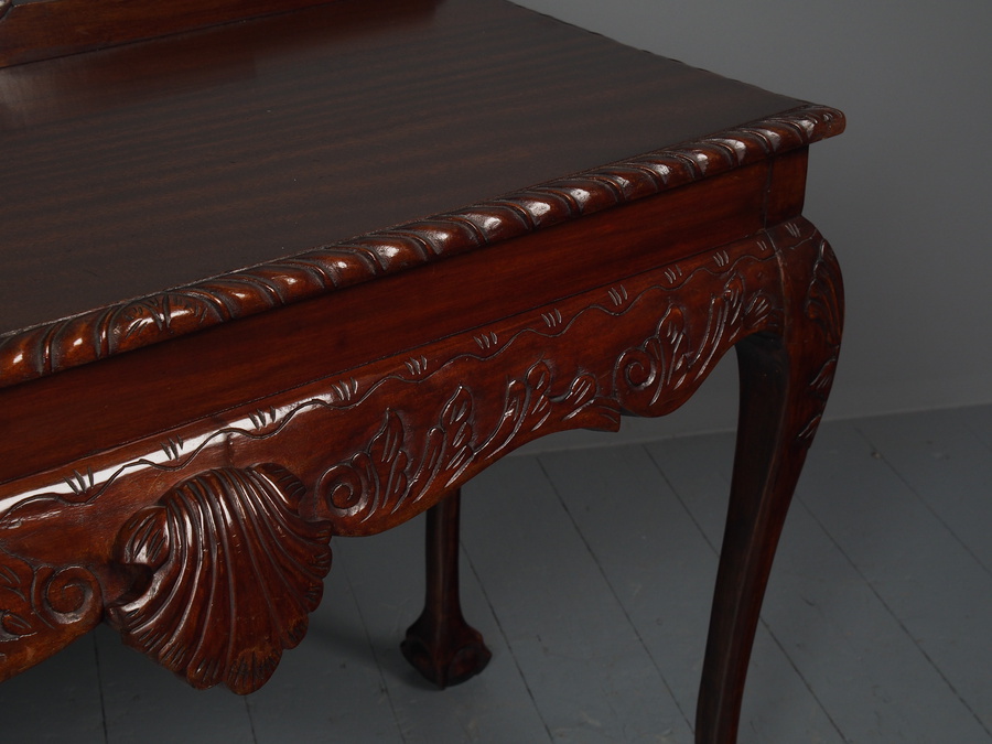 Antique Antique Irish Carved Mahogany Side Table