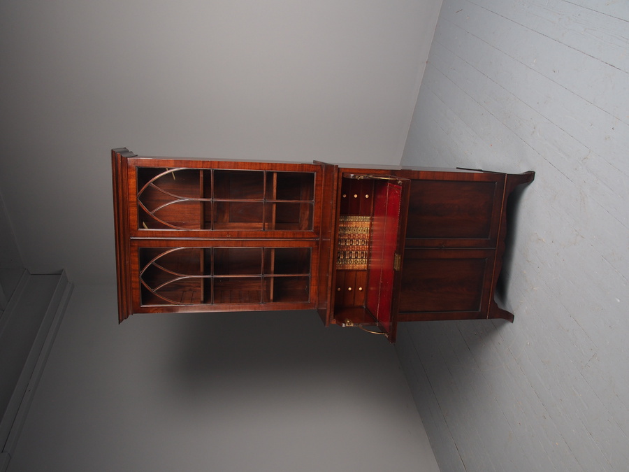 Antique Antique Style Secretaire Bookcase by Bartholomew & Fletcher