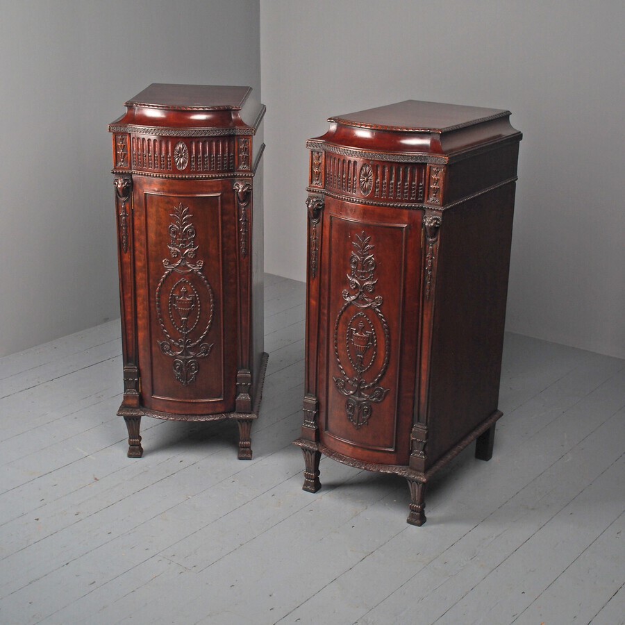 Antique Pair of Adam Style Pedestals