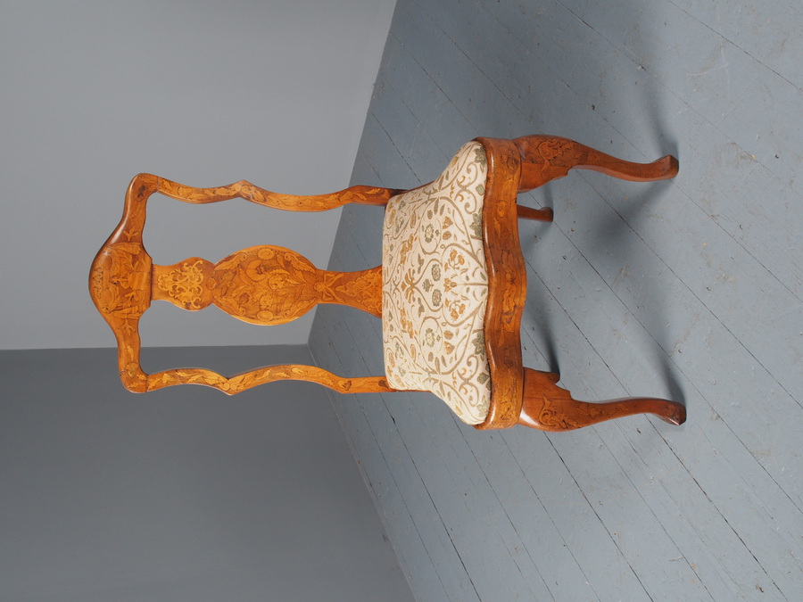 Antique Antique Dutch Marquetry Hand Chair