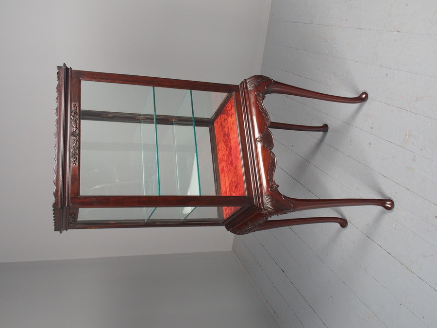 Antique Antique Chippendale Style Mahogany Display Cabinet