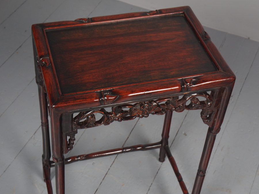 Antique Antique Chinese Qing Dynasty Rosewood Occasional Table