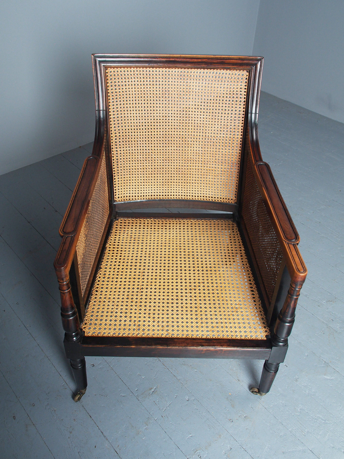 Antique Regency Padouk Bergère Chair