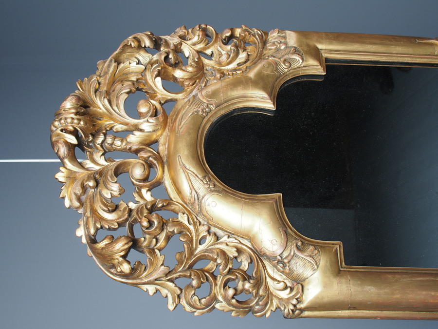 Antique Antique Italian Giltwood Wall Mirror