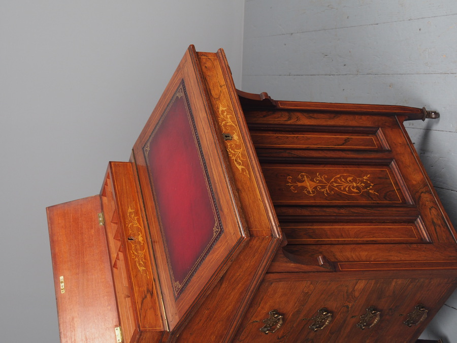 Antique Antique Inlaid Rosewood Davenport Desk