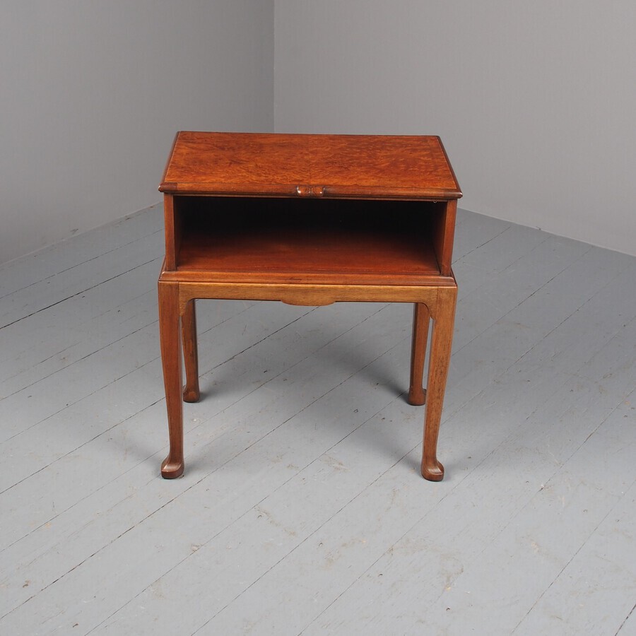 Antique Antique Burr Elm Side Table by Whytock and Reid