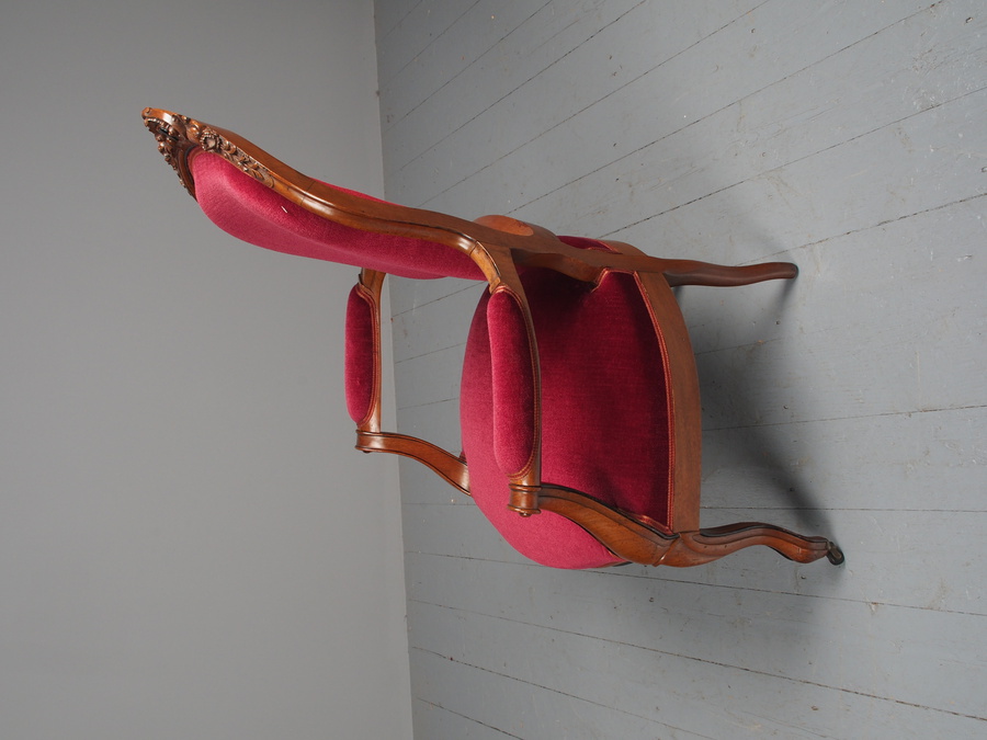 Antique Antique Victorian Swedish Walnut Easy Chair