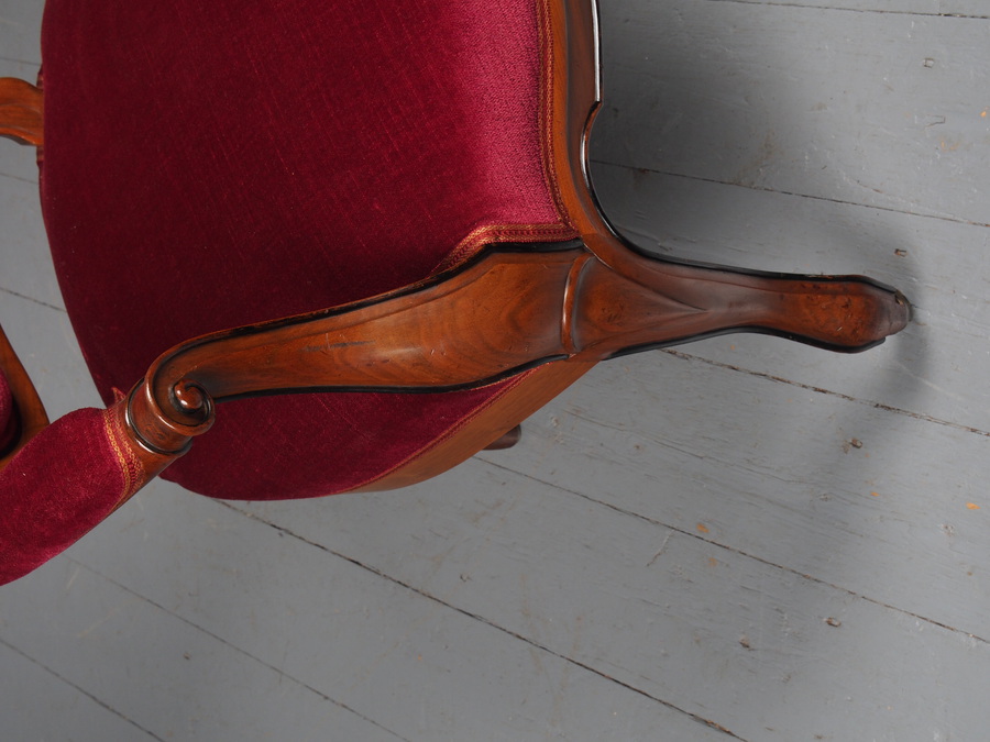 Antique Antique Victorian Swedish Walnut Easy Chair