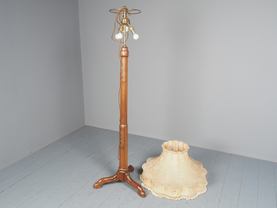 Antique Chinoiserie Style Standard Lamp by Whytock and Reid