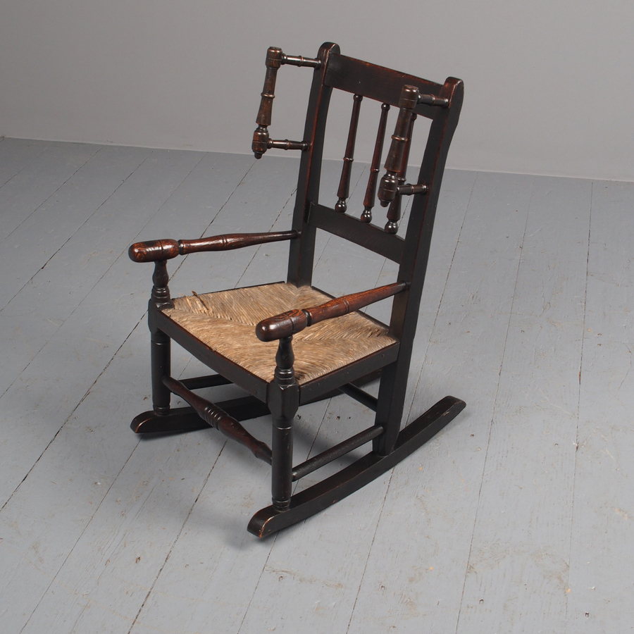 Antique Antique Stained Ash Children s Rocking Chair ANTIQUES.CO