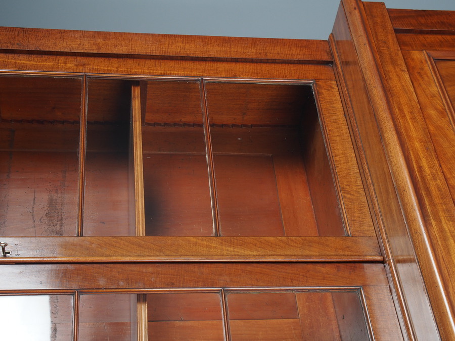 Antique Antique George IV Mahogany 2 Door Cabinet Bookcase
