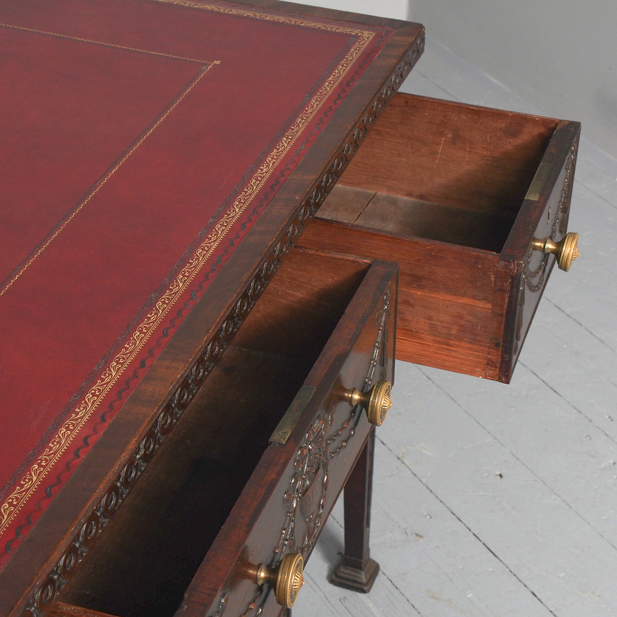 Antique Rare Georgian Period Adams Style Mahogany Desk