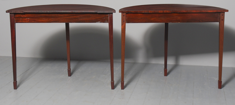 Antique Pair of George III Inlaid Mahogany Hall Tables