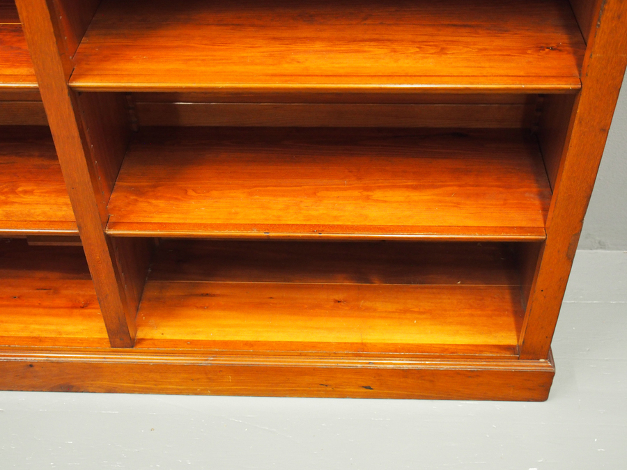 Antique Tall Edwardian Swedish Mahogany Open Bookcase