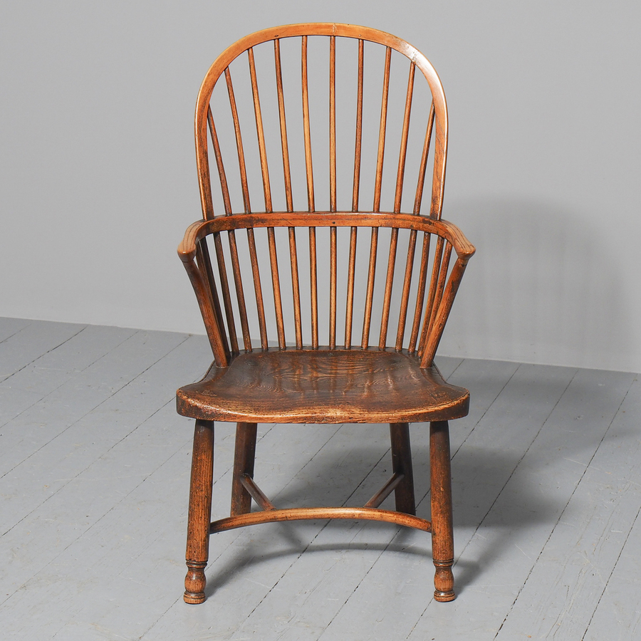 Antique Victorian Elm Windsor Armchair
