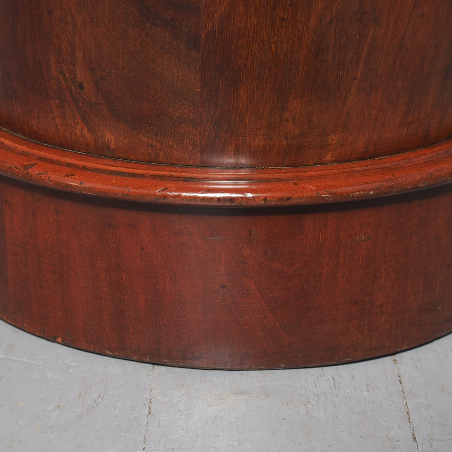 Antique Victorian Circular Marble Top Locker / Pedestal