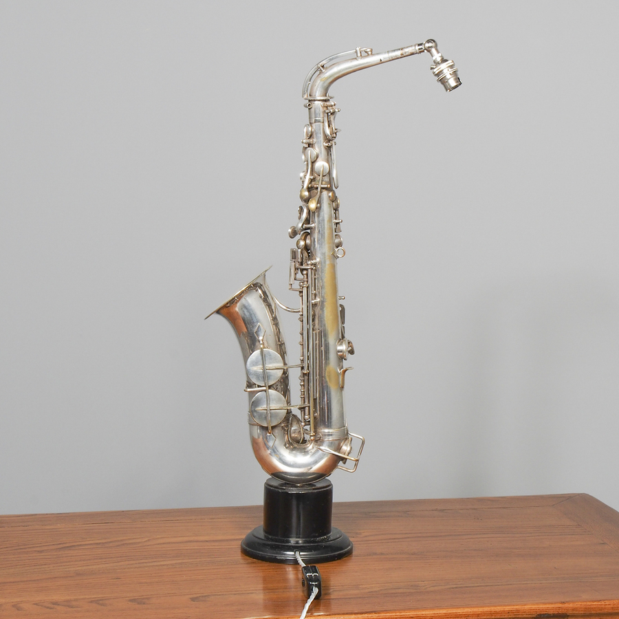 Antique EPNS Saxophone Lamp