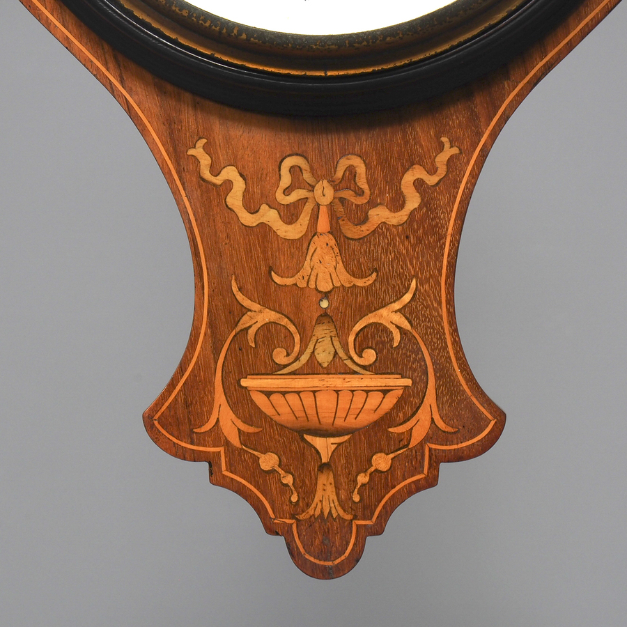 Antique Sheraton Style Inlaid Rosewood Barometer