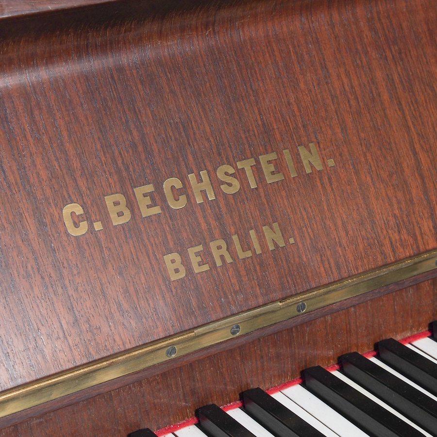 Antique  Mahogany Upright Piano by Bechstein, Berlin