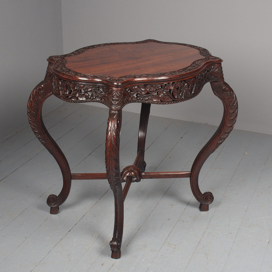 Unusual Anglo-Indian Hardwood Occasional Table
