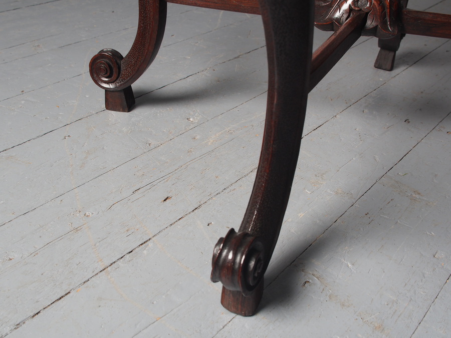Antique Unusual Anglo-Indian Hardwood Occasional Table
