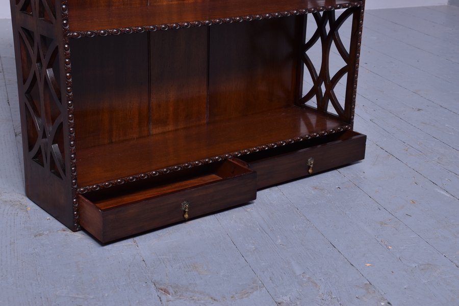 Antique Mahogany Chippendale-Style Wall Shelves