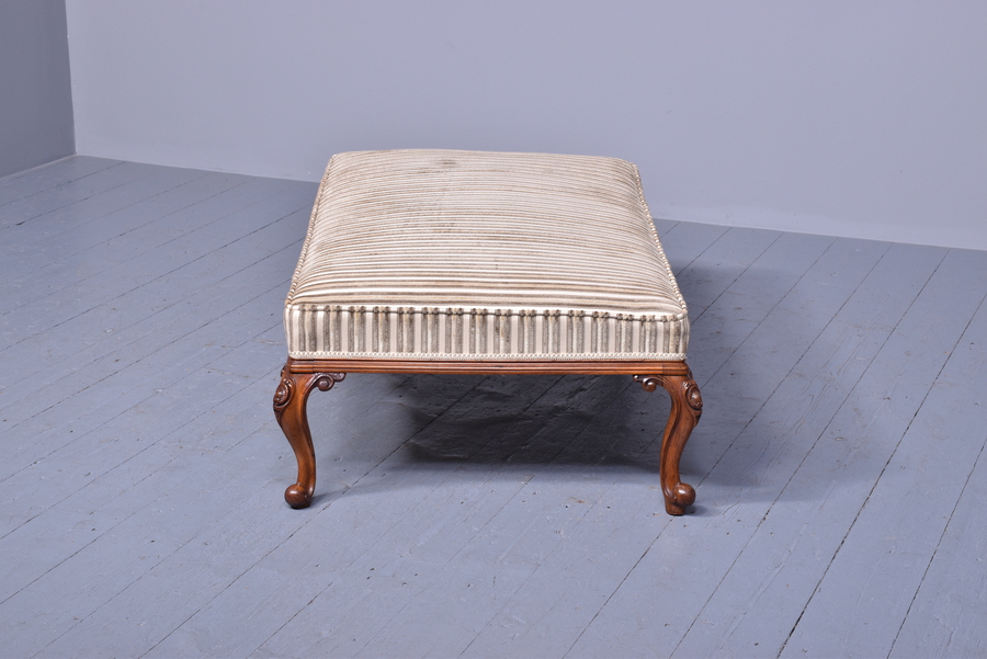 Antique Large Early Victorian Stool 