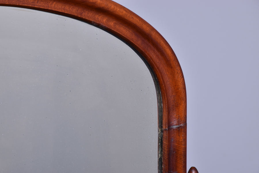 Antique Victorian Mahogany Toilet Mirror