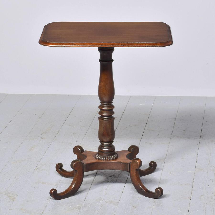 Antique Regency Mahogany Pedestal Occasional Table