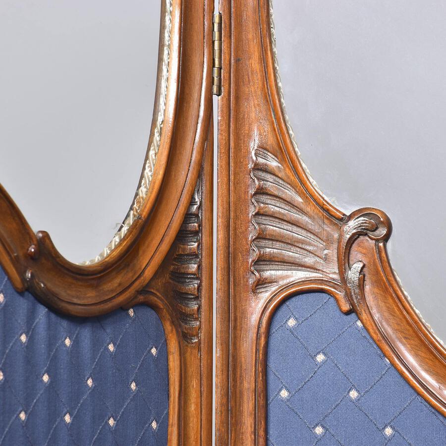 Antique Louis XVI Style Mahogany Folding Screen